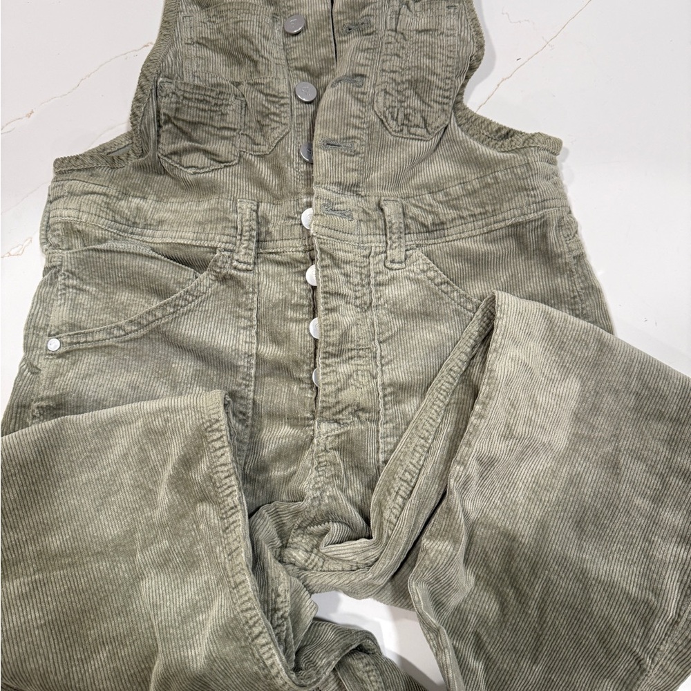 Anthropologie Olive Corduroy Jumpsuit | size xs